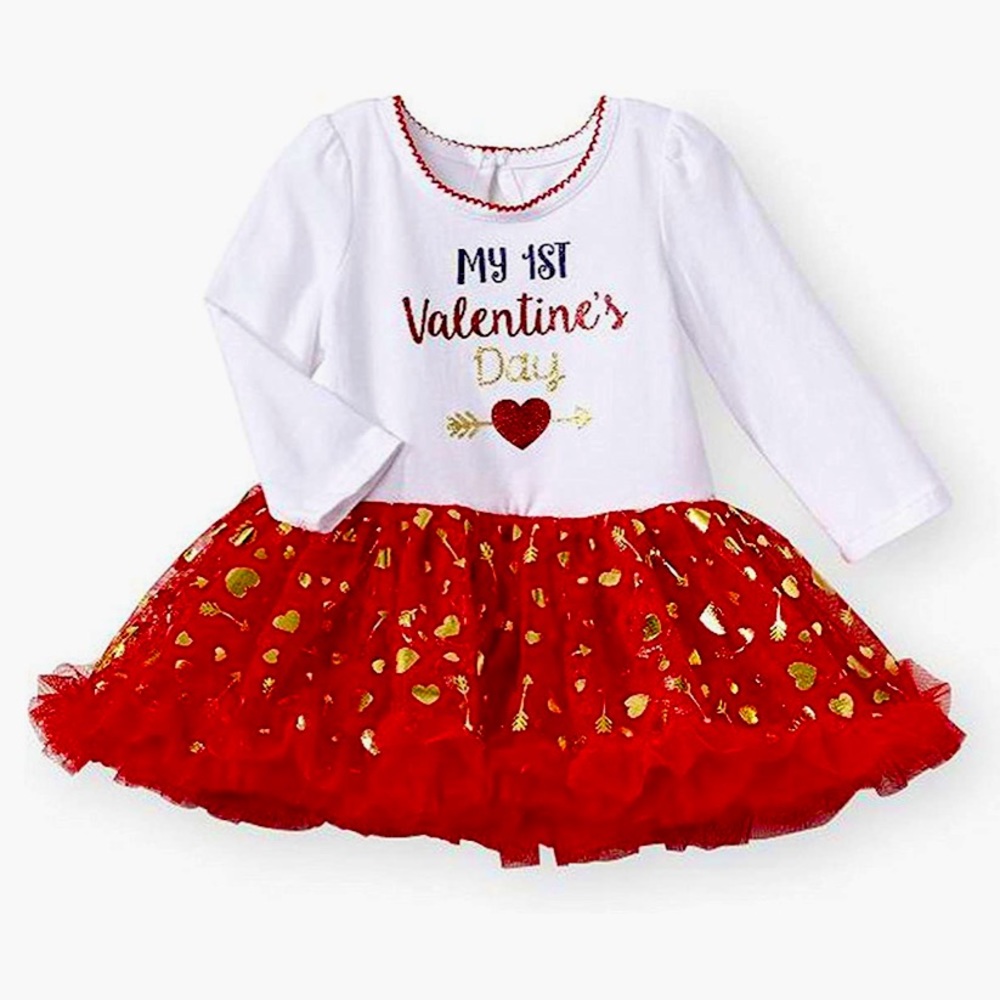 Baby’s My first Valentine’s Day Red Tutu Dress